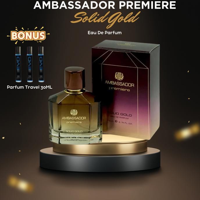 Jual Murah Parfum Wanita Ambassador Premiere Solid Gold 110Ml Edp Original Parfum Terlaris..