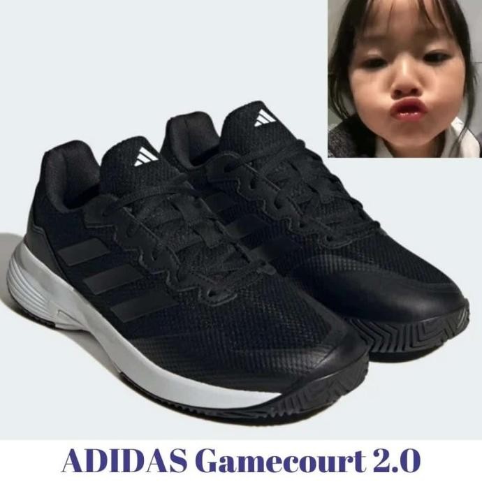 NOW in PrOMo price   100% ORIGINAL made in Vietnam SePaTu tenis GaMeCoUrT triple BLACK  adidas TeNni