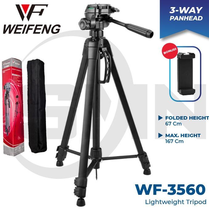 TRIPOD AE 3560 KAMERA DSLR HANDYCAM MIRRORLESS PLUS HOLDER HP ORIGINAL DAN TERPERCAYA
