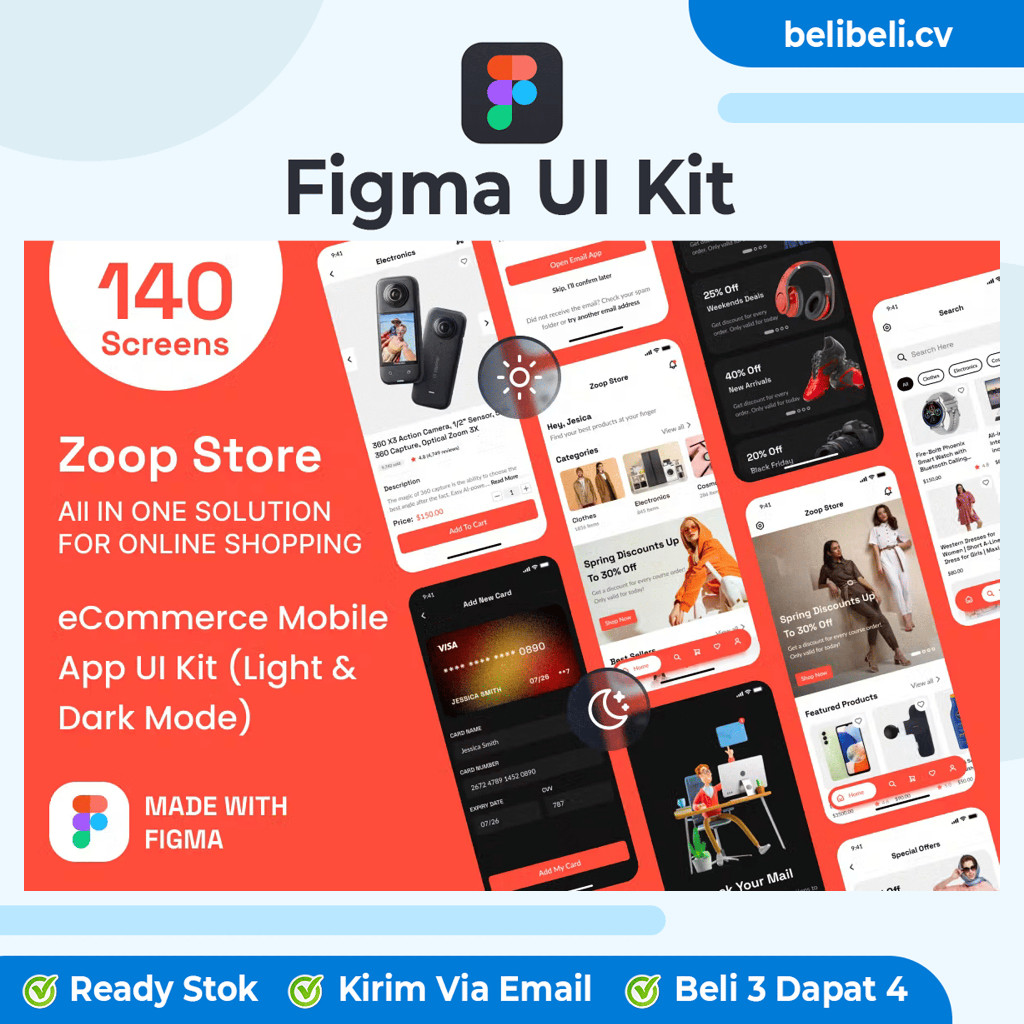 Zoop Store Ecommerce Mobile App UI - Premium Figma UI Kit