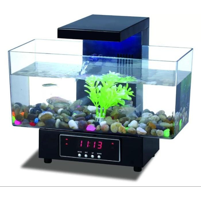 Akuarium Desktop Usb 2013-D Mini Aquarium Mini Akuarium Fish Tank Usb Original Dan Terpercaya