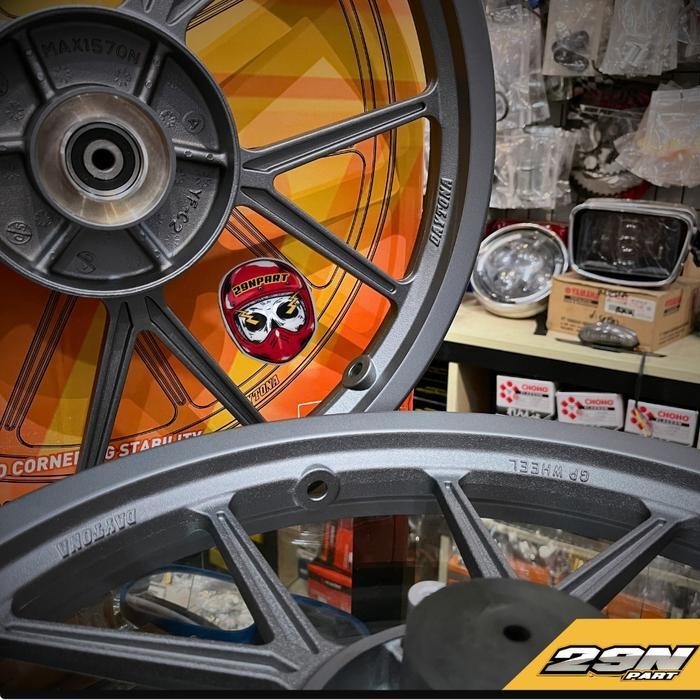 Velg Daytona Original Gp Wheel Grey 160 185 Ring 17 Cakram Tromol Yamaha Honda Suzuki Rx King F1Zr J