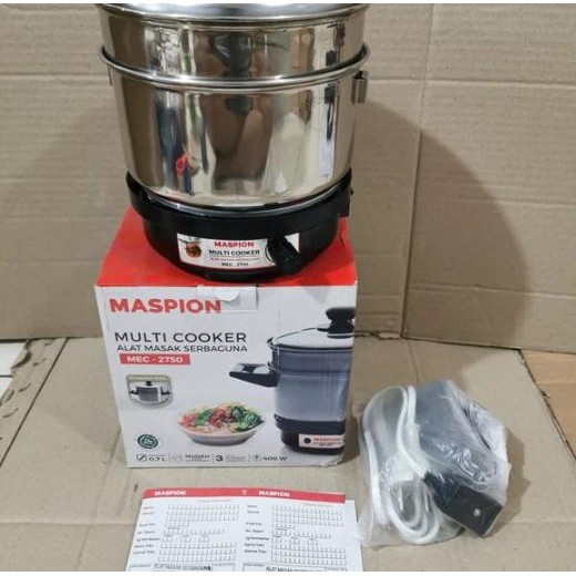 Panci Listrik Maspion Mec 2750 Multi Elektrik Cooker 0.7 Liter