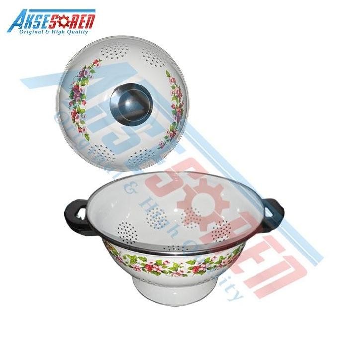 Promo Bakul Nasi Putih Enamel Maspion Panda Jadul / Sangku / Ceting / Temoat Nasi Vintage Motif Bung