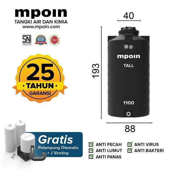 Miliki Tangki Air Mpoin Plus 1100 Tall