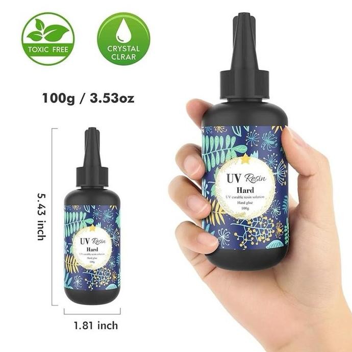 

Resin UV Bening/DIY Resin Clear/UV Resin Hard/Resin Ultraviolet Untuk Craft DIY - 60/100/200g murah