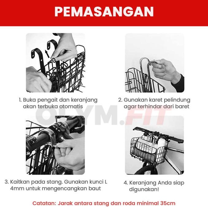 Keranjang Sepeda Lipat Foldable Basket Untuk Sepeda Dewasa MTB Lipat murah