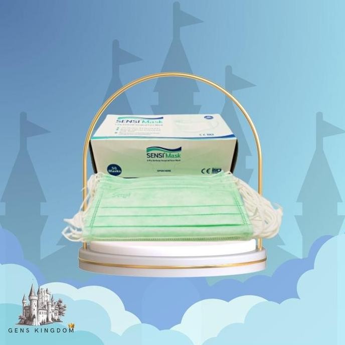 Murah Sensi Mask Masker Sensi  3 Ply Earloop Surgical Sensi Isi 50 Pcs