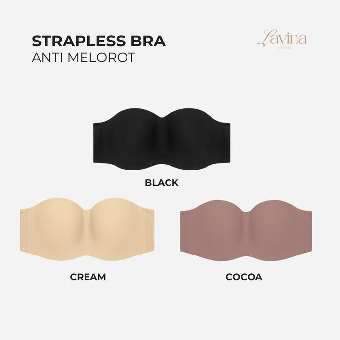 Best Item, Strapless Bra Anti Melorot Lyra (Size 32-46)/Bra Jumbo Tanpa Tali/ Bra Plus Size