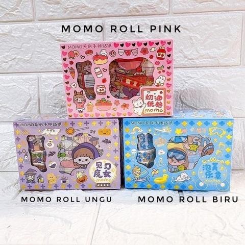 

Ok75 Stiker Gulung / Stiker Roll - Stiker momo /(1Box isi 4 Roll & 10Lembar) Stiker 2D Sticker botol Hemat