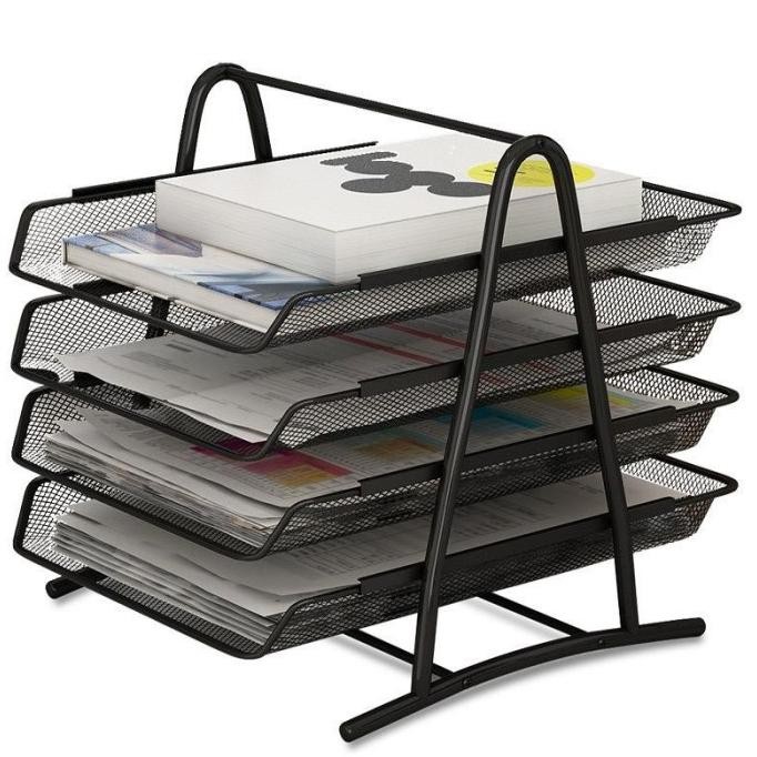 

SHENAR, RAK DOKUMEN KERTAS 4 SUSUN / TEMPAT FILE DOKUMEN / LETTER TRAY A22S