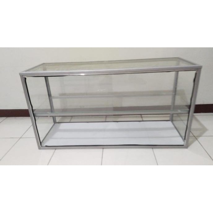 Etalase Kaca Makanan 1 Meter (92x32x50cm) Etalase Warteg BOGOR KOKO