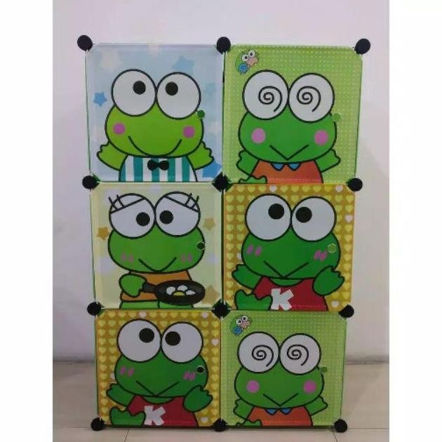 LEMARI PAKAIAN PLASTIK 2X3 LEMARI ANAK KARAKTER-DORAEMON,SHENAR KS
