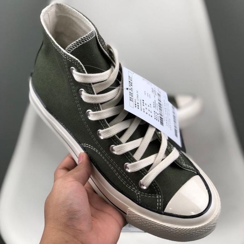 ed-7 Sepatu Converse 70's Hi Hijau Army Premium Hight Quality Terlaris