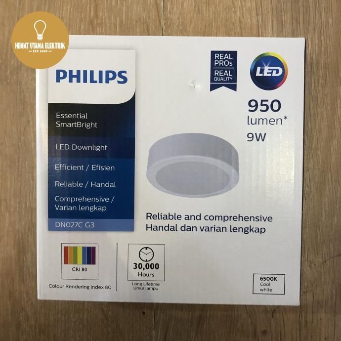 DN027C G3 Lampu Philips Downlight Outbow DN 027C - 9W - 12W - 15W - 19W - ALL WATT murah