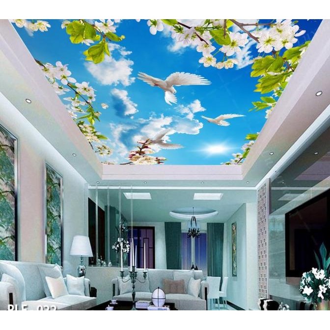 Diskon Wallpaper Custom 3D Wallpaper Plafon Awan