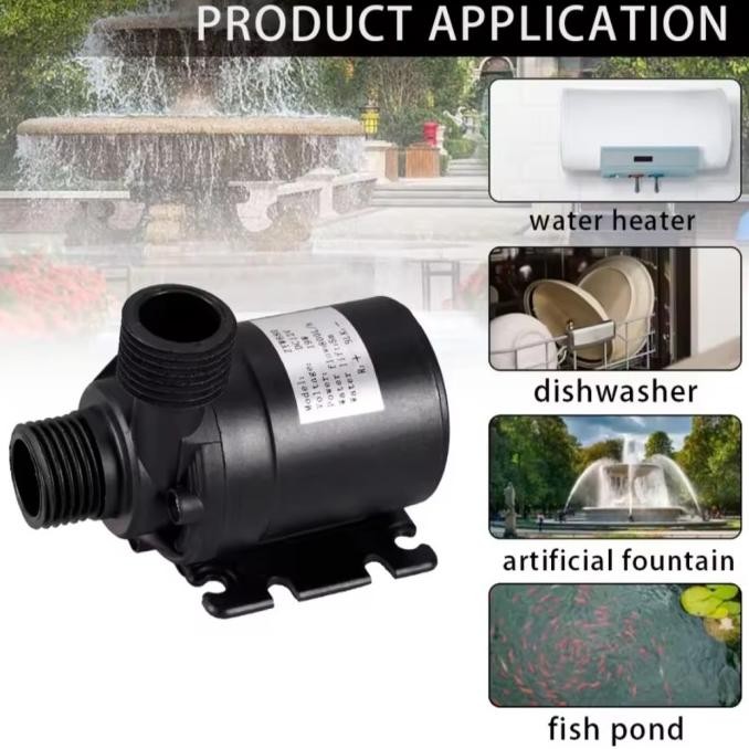 Pompa Mini Booster Dc12V Pendorong Water Heater Mesin Cuci Shower Kamar Mandi Pompa Air Mini Celup S