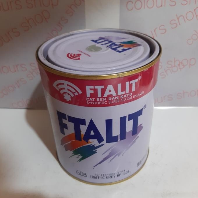 Spesial Cat Ftalit Kayu Besi Warna Abu Abu/Traffic Grey 608 Isi 1Kg