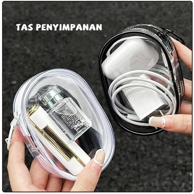 

INS Kotak Penyimpanan Kabel Data Bening Tas Penyimpanan Headset Perjalanan Luar Ruangan Tas Penyimpanan Bulat - Qiqi Treasure