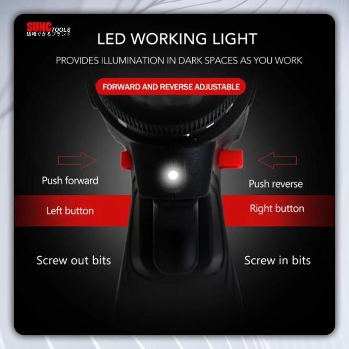 Mesin Bor Baterai / Bor Batere 12S / Bor Cordless 12V / SUNC TOOLS murah