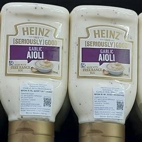 

Heinz garlic aioli 295 ml | sauce | saus murah