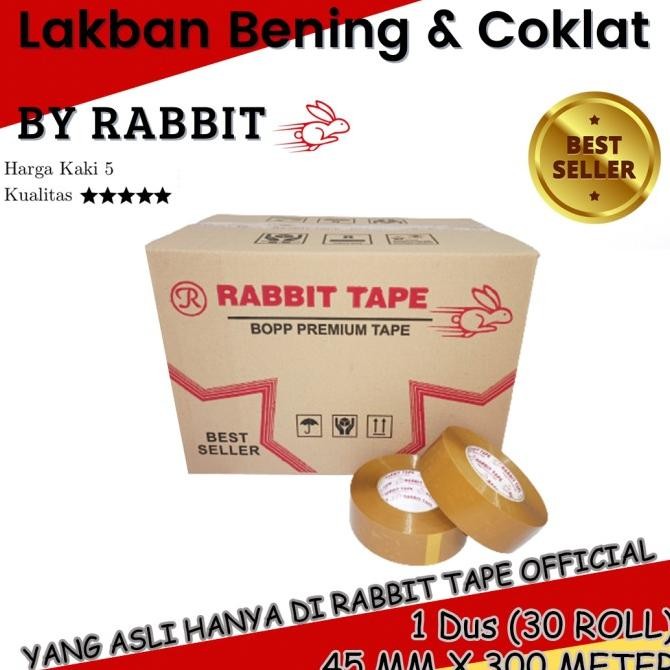 

Dus Lakban Bening / Lakban Coklat RABBIT TAPE 2 inch x 500 Yard - 300M murah