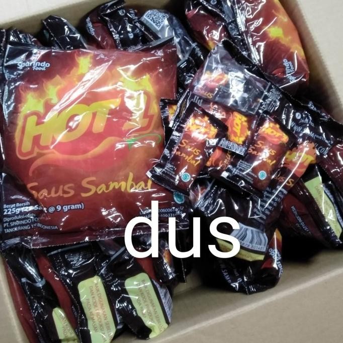 

sambal hot1 Stick / Hot 1 Sachet 20pak x 25pcs x 9gr dus murah