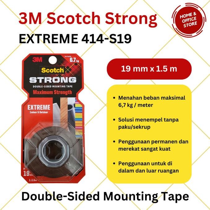 3M Scotch VHB Strong Double Tape Extreme / Outdoor Mounting Tape murah