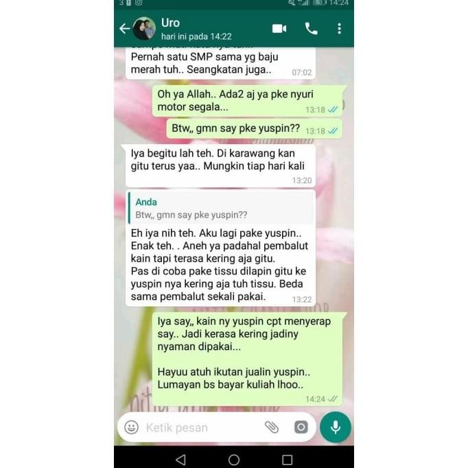 YUSPIN Day Use Pembalut Kain Anti Iritasi | Pembalut Kain Sehat Hemat TS