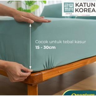 Sprei Katun Korea Zoma by Quantum - Sprei Set Polos Kasur