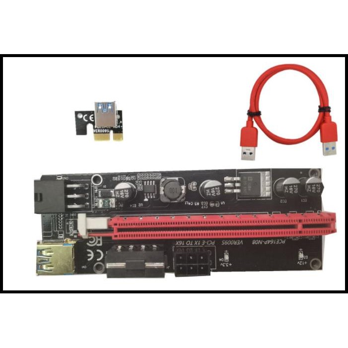 Pcie Riser Ver 009S Pci-E 1X To 16X Ler 009 Card Extender Pci Express