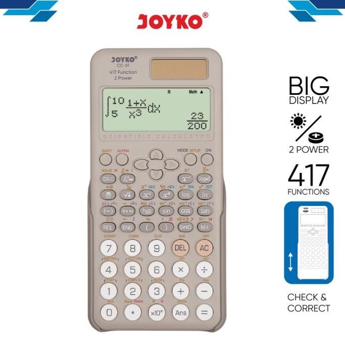 

TERLARIS - Calculator Kalkulator JOYKO CC-61 Scientific 417 Functions