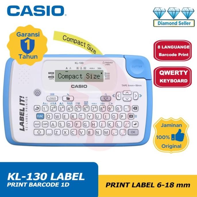 

Label Mesin Casio Kl-130 Printing Label Cetak Nama Barcode Qwerty Keyboard