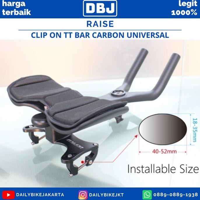 Clip On Tt Bar Aero Carbon Universal Tanduk Sepeda Roadbike