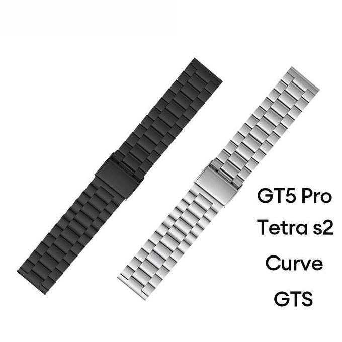 Tali Jam Tangan Pintar Aolon 22Mm Asli Stainless Steel Untuk Gt5 Pro/Tetra S2/Curve/Gts/Mars R3/Cros