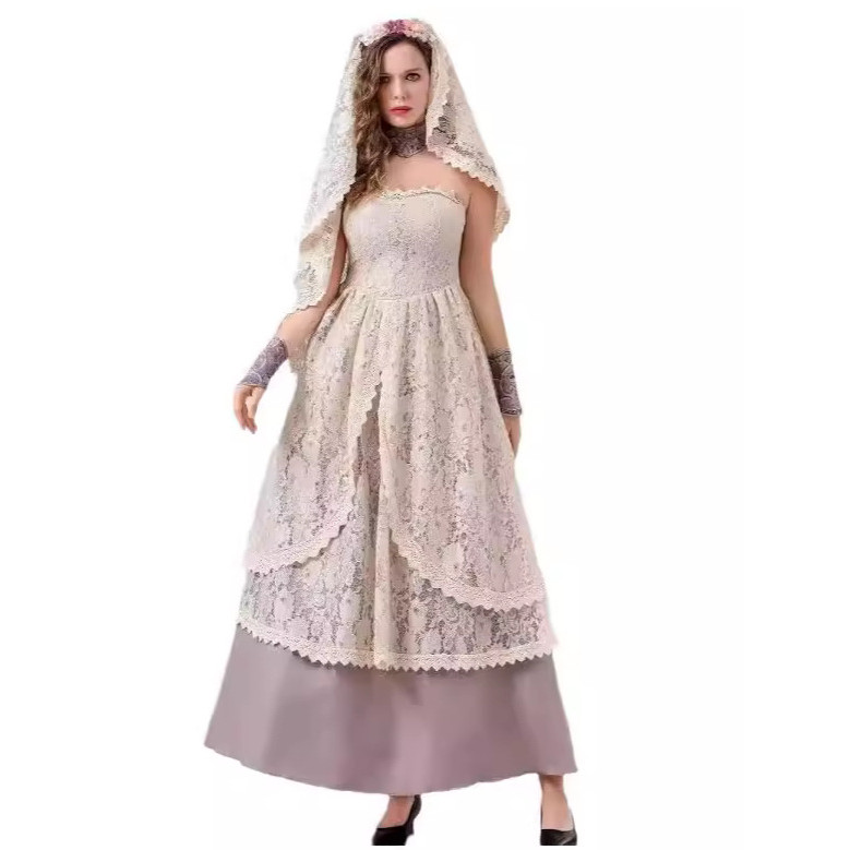 European and American Halloween Renaissance Retro Dress Dress Victorian Lace Dress
