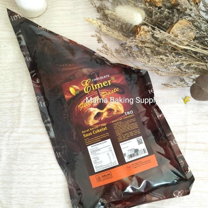 

ELMER Dark Chocolate Cokelat Pasta Filling Isian Roti Bakpao ELMER 1kg murah