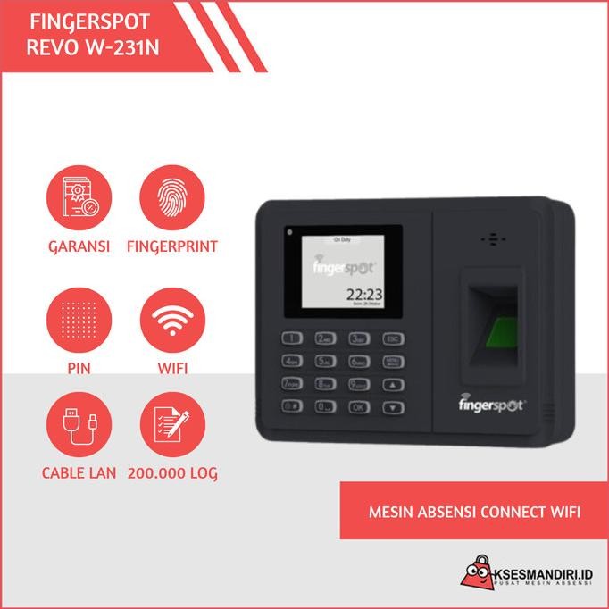 

Sale Mesin Absensi Fingerprint Fingerspot Revo W-231N Wifi