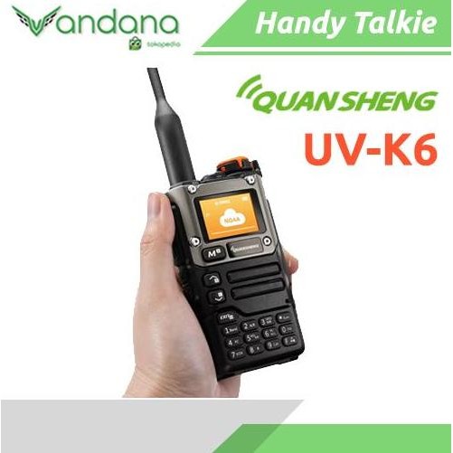 Sale Ht Walkie Talkie Quansheng Uv K6 Uvk6 Air Band 5W Uhf Vhf Type C Charger Antena