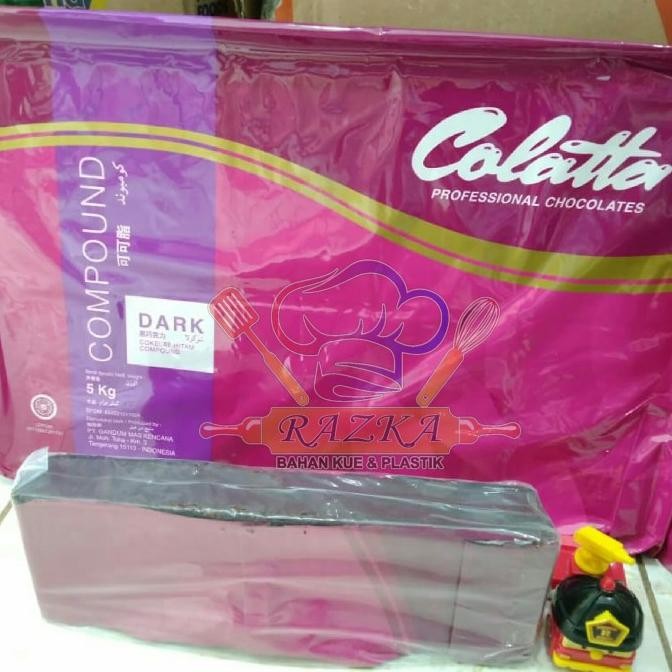 

Coklat blok | Chocolate Dark compound Colatta repack 1kg murah