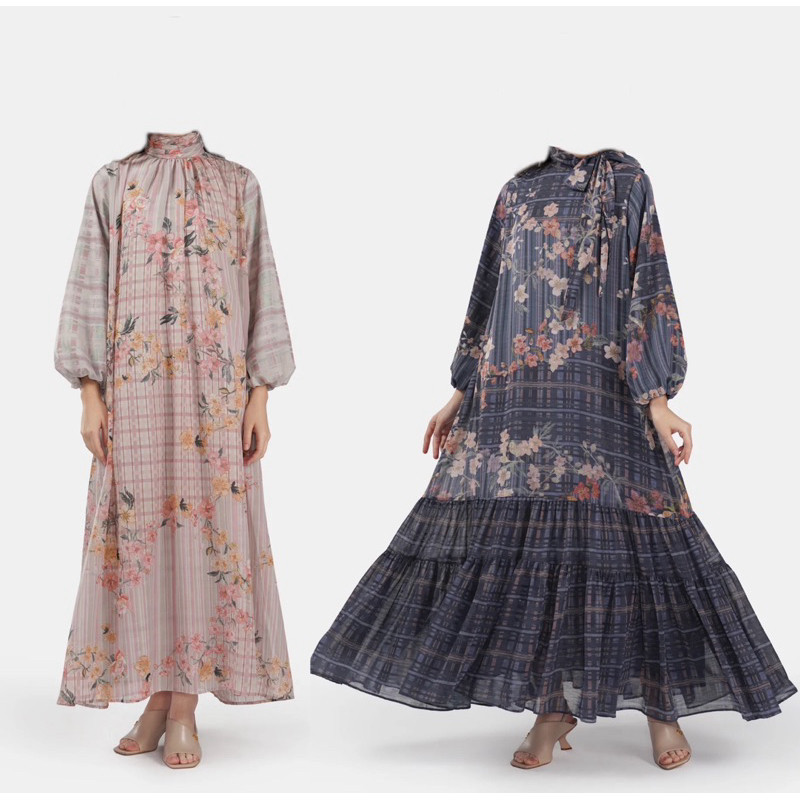 [baca deskripsi⚠️] BENANG JARUM FIORI MAXI DRESS FIORI TIE DRESS PRINT MAXI DRESS