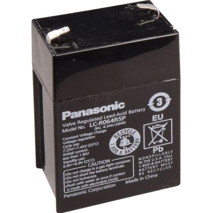 Baterai PANASONIC Asli Original Aki Kering Accu 6volt 6 volt 6v 4.5Ah