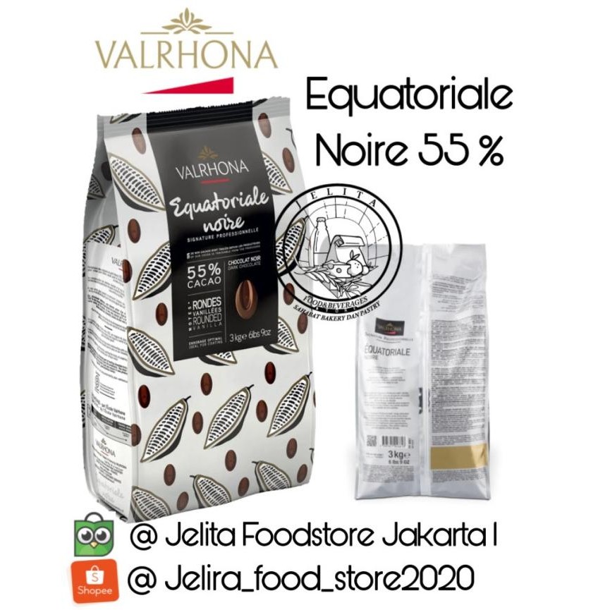 

Valrhona Equatorial 55% Dak chocolate 250gr (coklat hitam) cokelat murah
