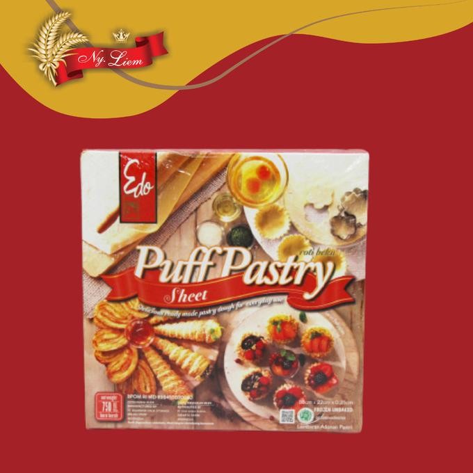 

EDO Puff Pastry Sheet Instant / Ready Dough 750 gram (GOJEK/GRAB ONLY) murah