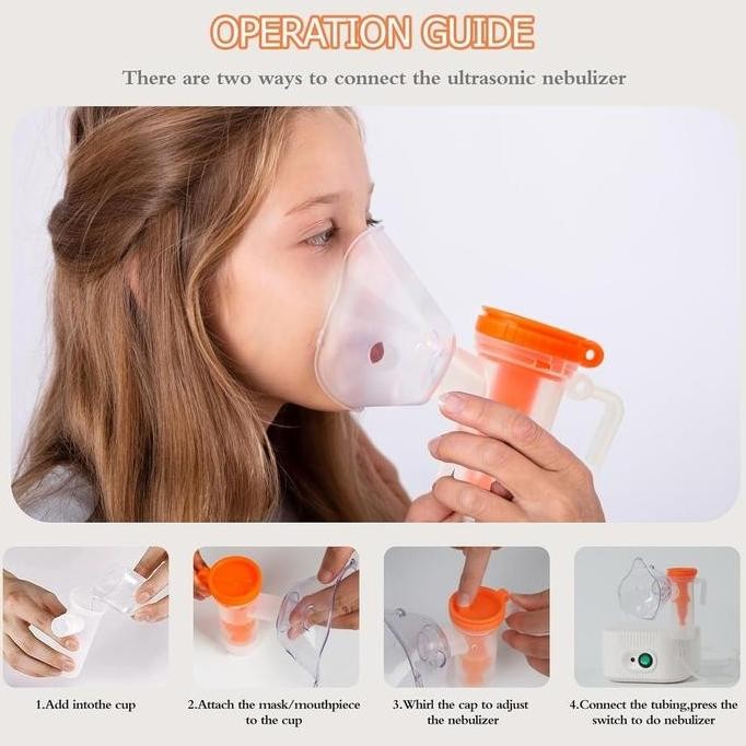 Compressor Alat Nebulizer Anak Inhaler Asma Bayi Batuk Pilek Pernafasan Bronkitis Nebul Terapi Alat 