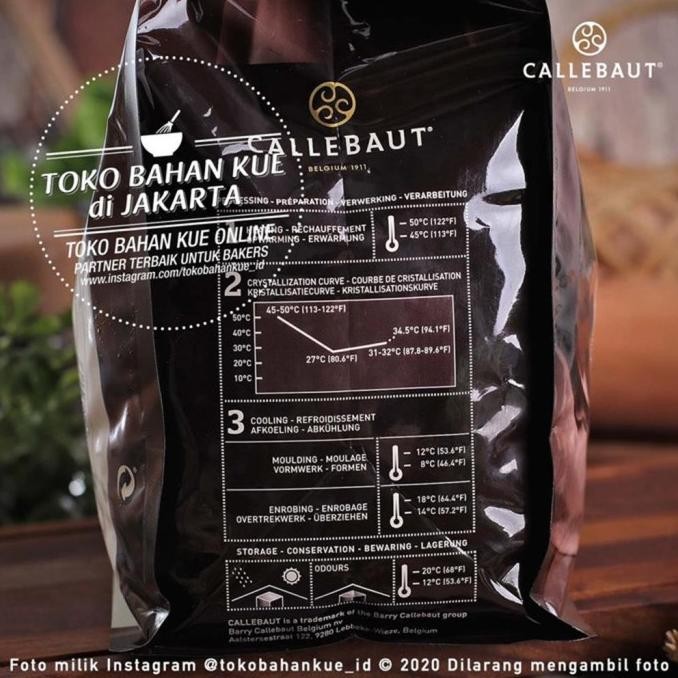 

Callebaut Chocolate Dark Couverture POWER 80% 100gr Coklat Coin Bitter murah