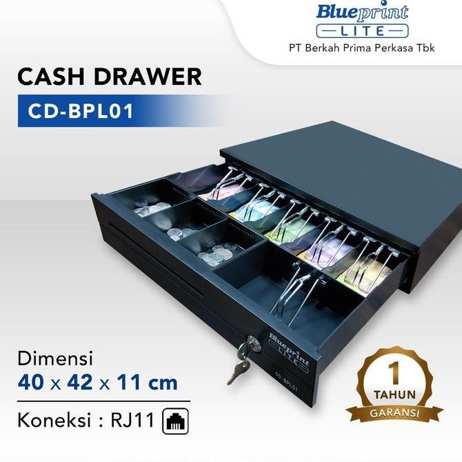 

Murah Paket Alat Kasir Blueprint Printer Thermal Lite80D + Cash Drawer Cd-Bpl01 40X42X11 Cm
