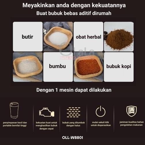 Sale Mesin Blender Chopper Bubuk Pengiling Kopi Cabe Beras Kacang Biji Portable Multifungsi Stainles