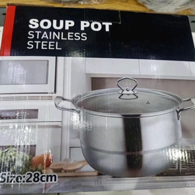 Sale Calypso Panci Steamer Kukus Stainless 28Cm+Kukusan Tutup Kaca Calypso Panci Steamer Kukus Stain