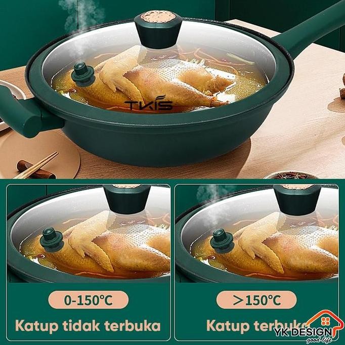 Sale Yk Design Wajan Presto Batu Medis 32Cm Free Tutup Wajan Yk Design - 832